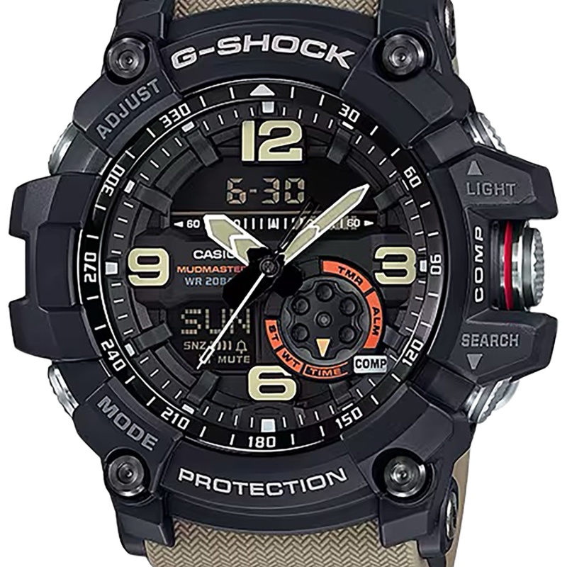 G-shock GG10001A5 G-Shock Tactical MudMaster Keep Time Tan Size 145-215mm Features Digital Compass